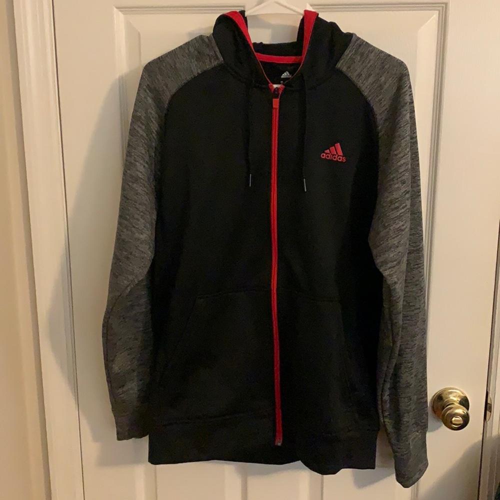Men’s Adidas Zip Up Hooded Sweatshirt